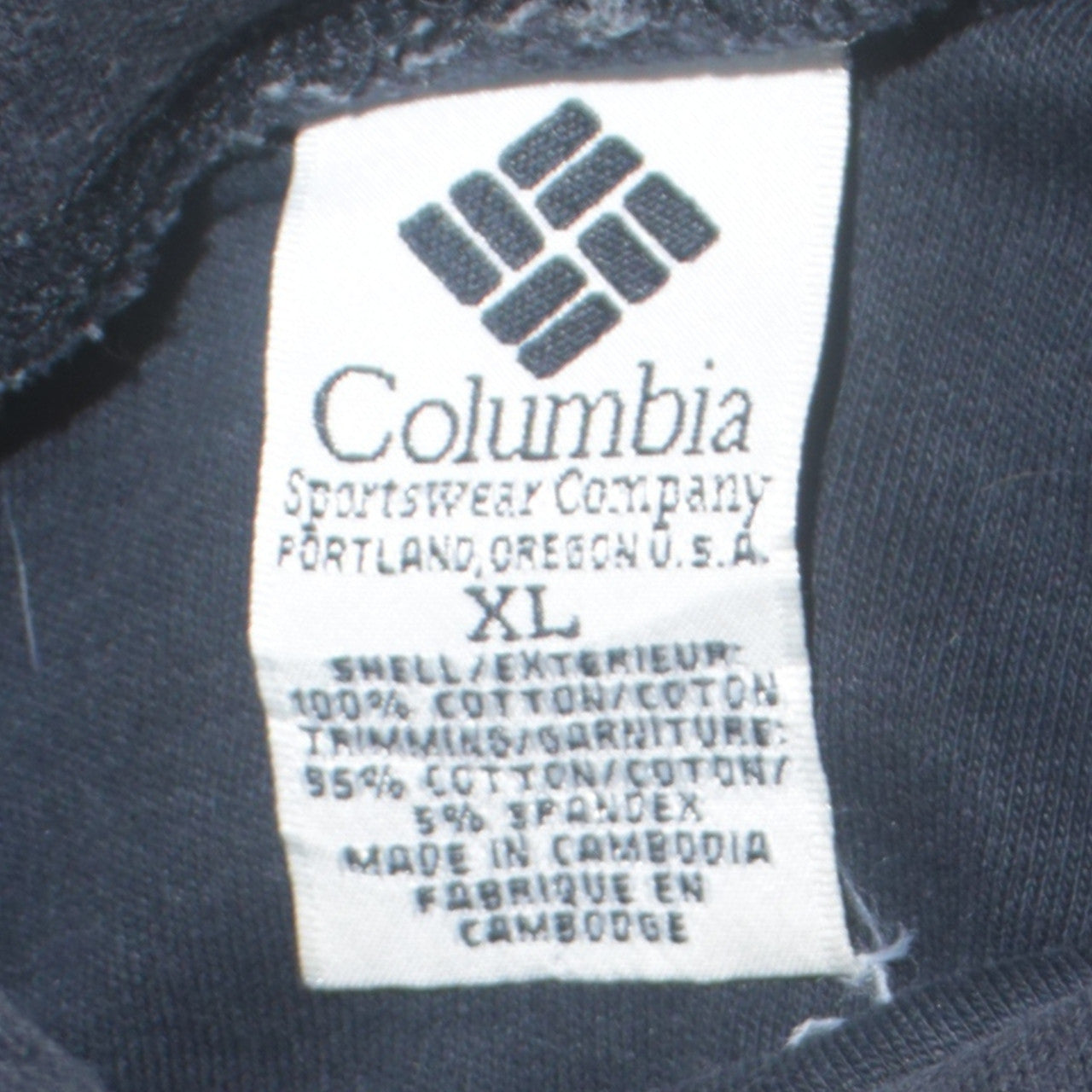 Columbia Men's Black XL Roll Neck Long Sleeve Cotton T-Shirt