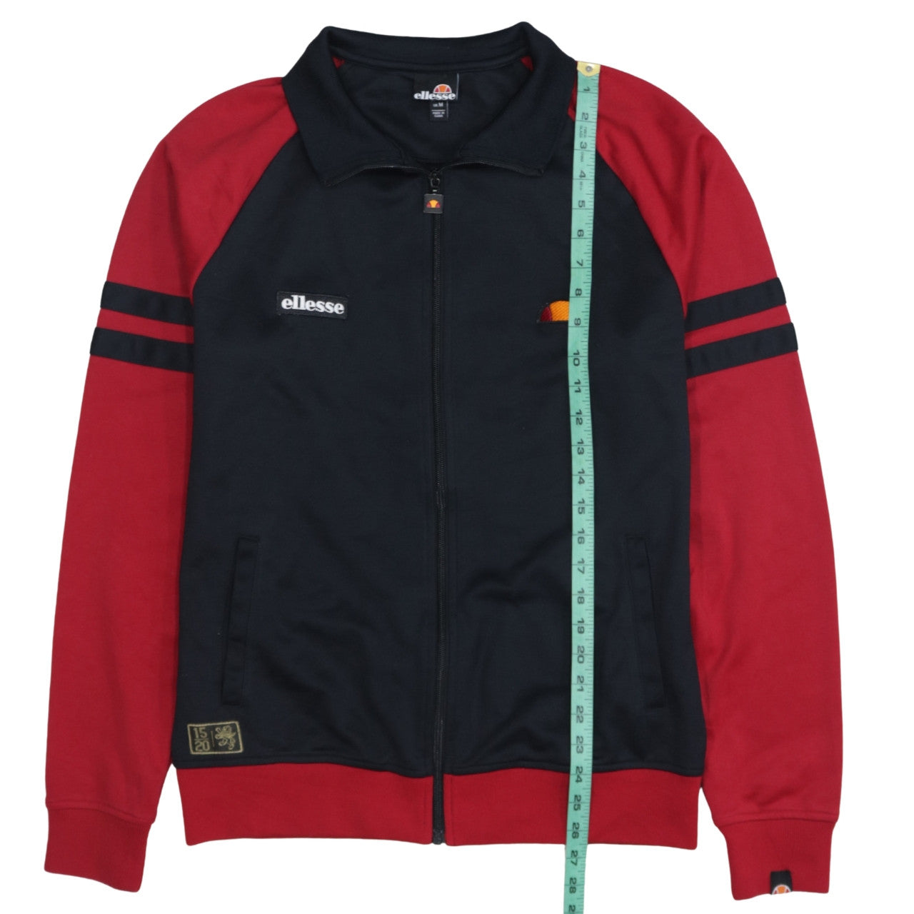 Ellesse Men's Black Red Full Zip Sweatshirt UK M