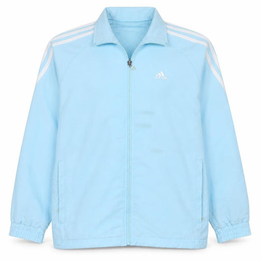 Adidas Boys Blue Track Jacket Size 10 Years Full Zip Sportswear