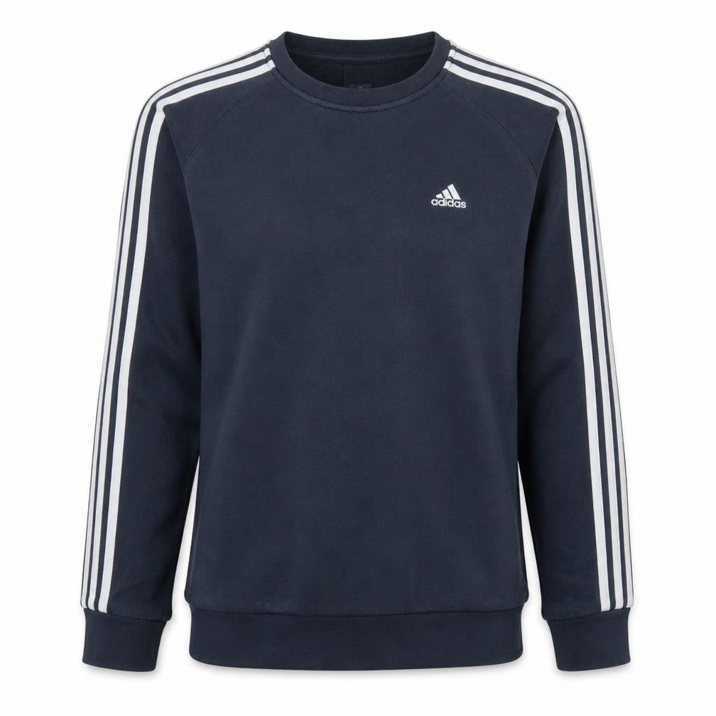 Adidas Men's Blue Crew Neck Pullover Sweatshirt M Regular Fit