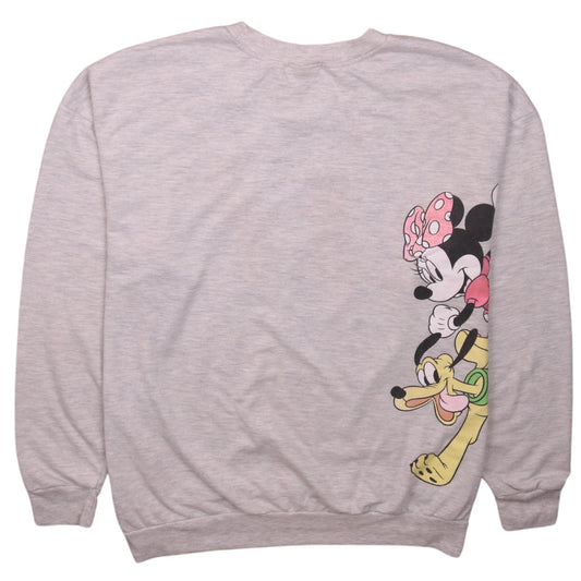 Disney Womens Grey Mickey & Friends Sweatshirt Size 11/13 Pullover