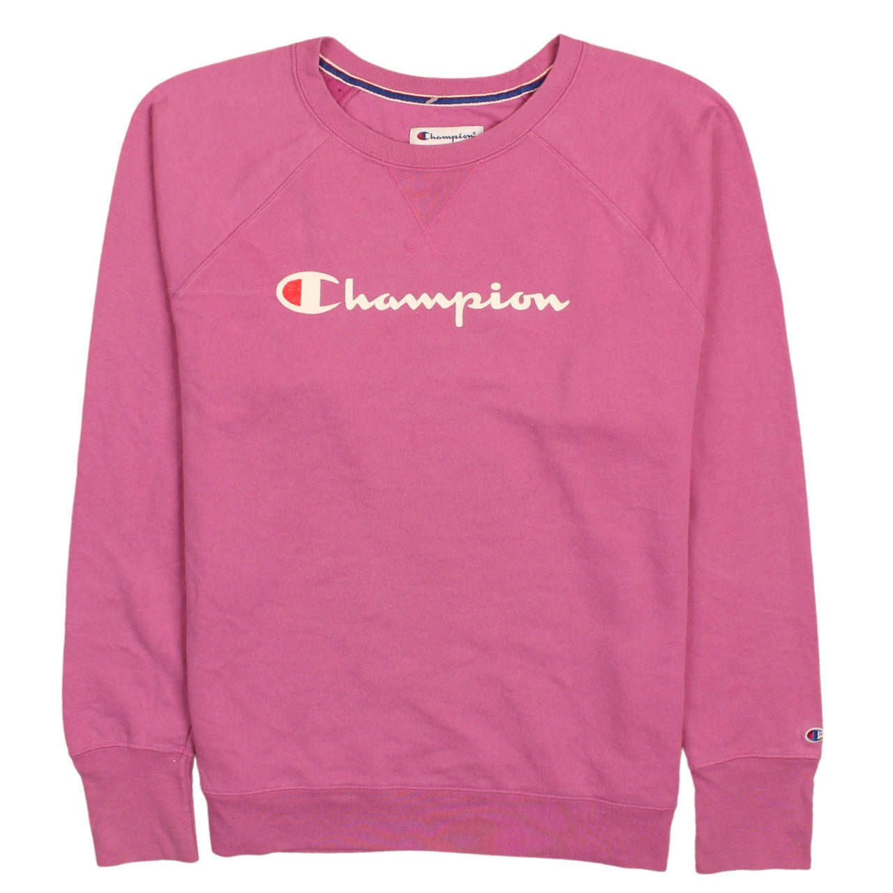 Champion Womens Pink Crew Neck Logo Sweatshirt XL