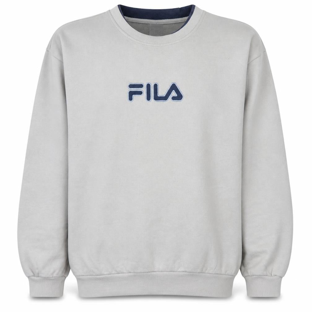 FILA Mens Beige Embroidered Logo Pullover Sweatshirt Size L