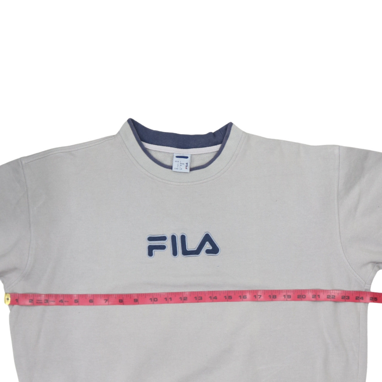 FILA Mens Beige Embroidered Logo Pullover Sweatshirt Size L