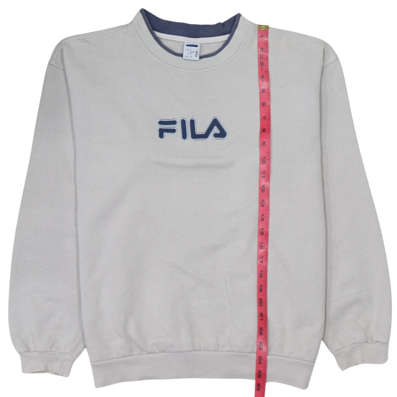 FILA Mens Beige Embroidered Logo Pullover Sweatshirt Size L
