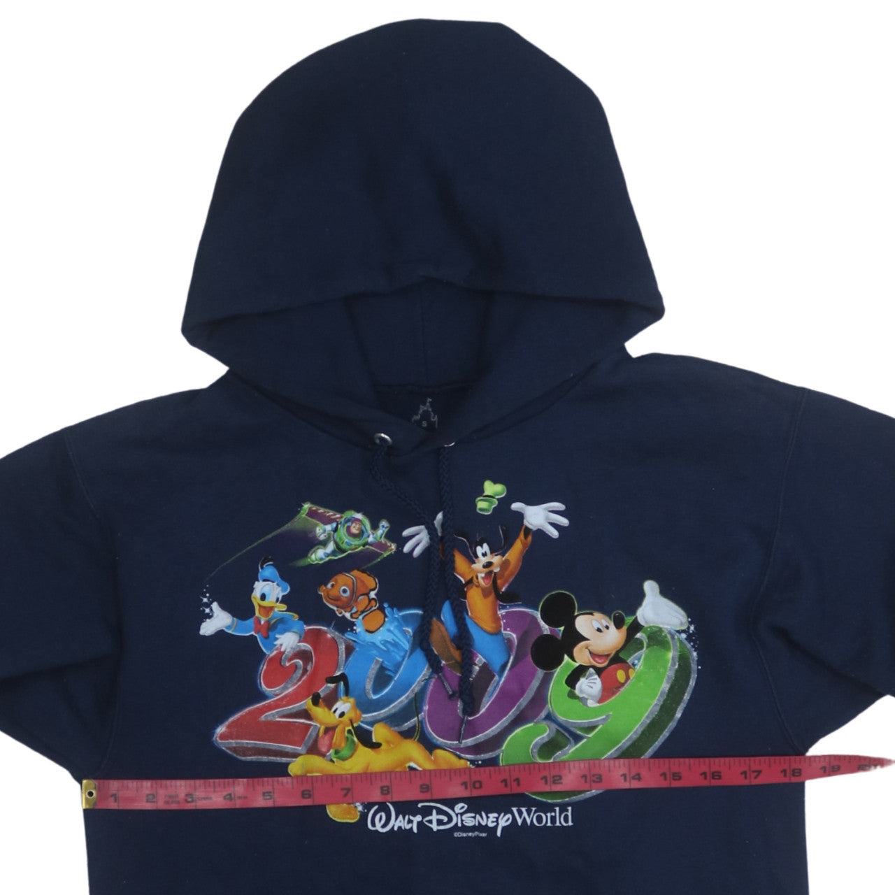 Walt Disney World by Hanes Navy Blue Hoodie Women S Pullover 2009 Graphic
