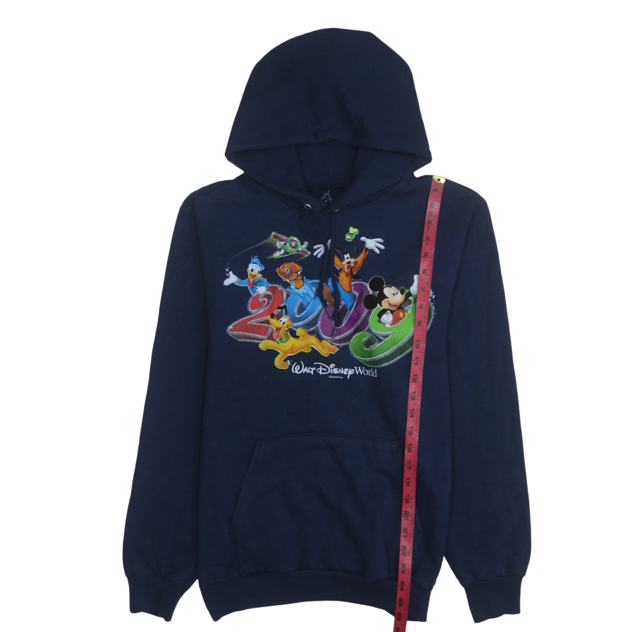 Walt Disney World by Hanes Navy Blue Hoodie Women S Pullover 2009 Graphic
