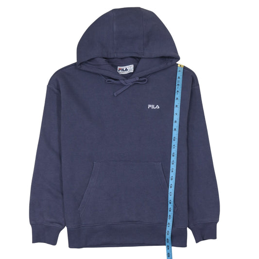 FILA Women’s Blue Pullover Hoodie Medium Hooded Sweatshirt