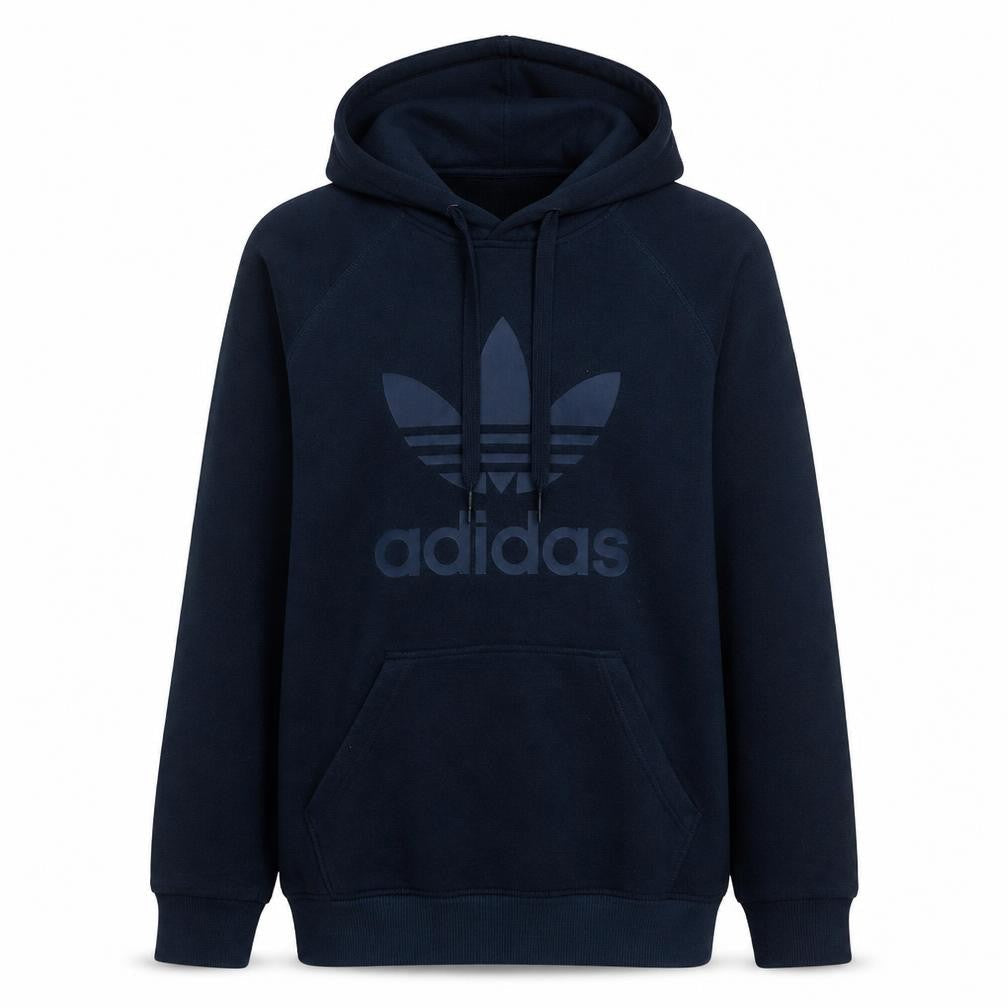 Adidas Men's Blue Pullover Hoodie Size S Regular Fit Logo Design