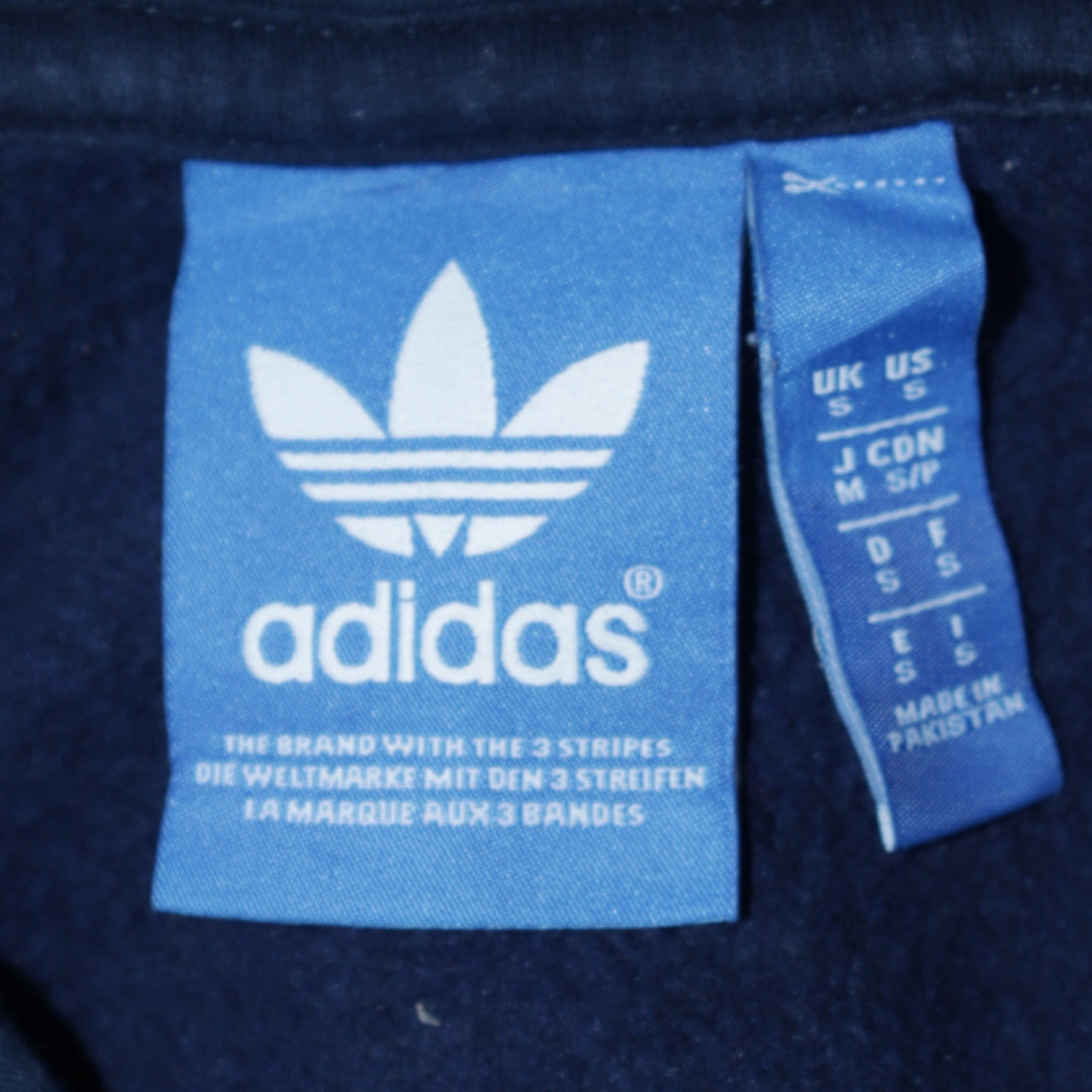 Adidas Men's Blue Pullover Hoodie Size S Regular Fit Logo Design