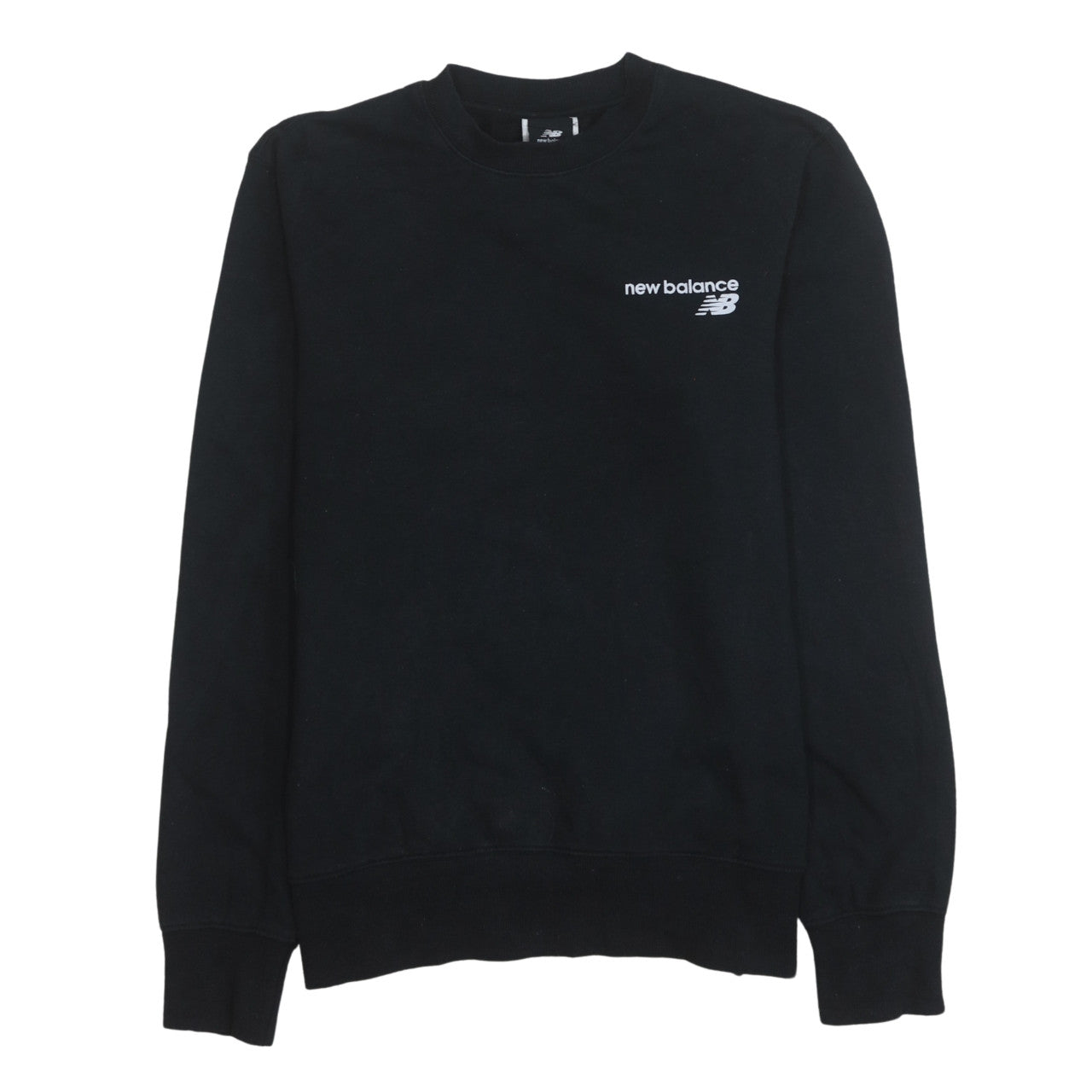 New Balance Men's Black Crew Neck Sweatshirt Size S Fleece Pullover