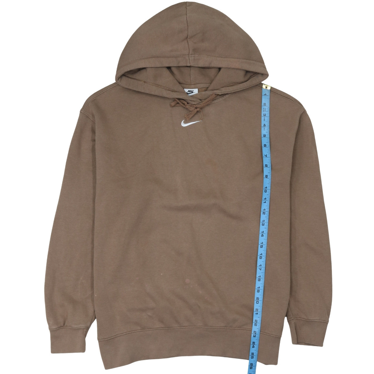 Nike Men’s Brown Pullover Hoodie S Logo Sports Fleece