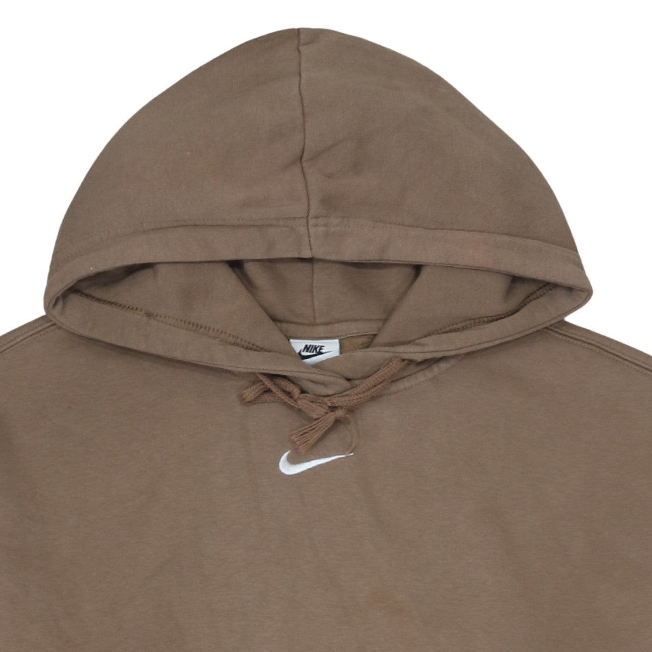 Nike Men’s Brown Pullover Hoodie S Logo Sports Fleece