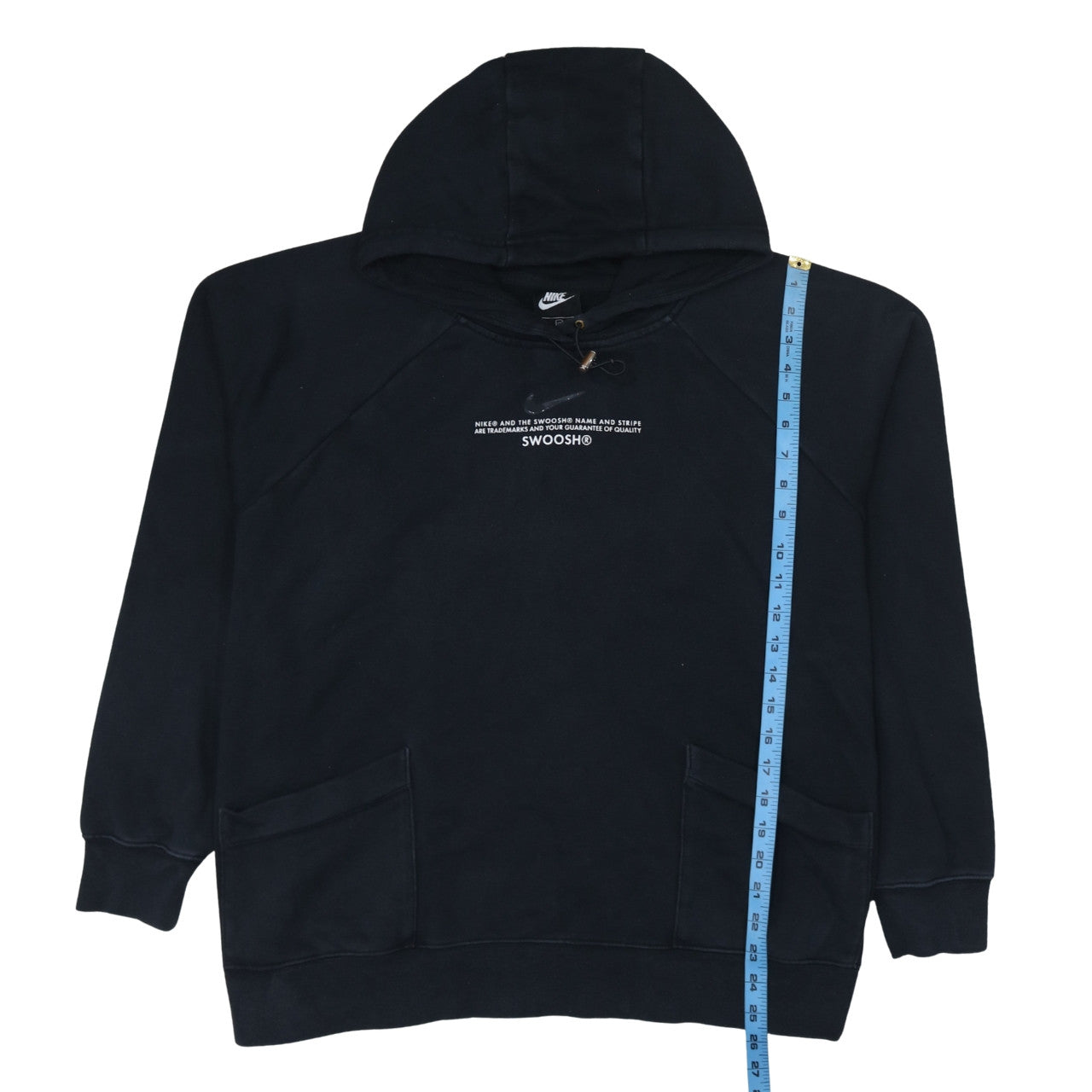 Nike Men's Black 2XL Pullover Hoodie with Logo Print