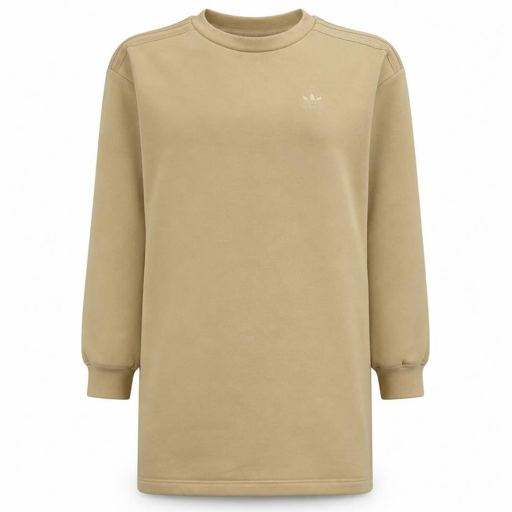 Adidas Women Beige Long Sleeve Pullover Sweatshirt Size 12