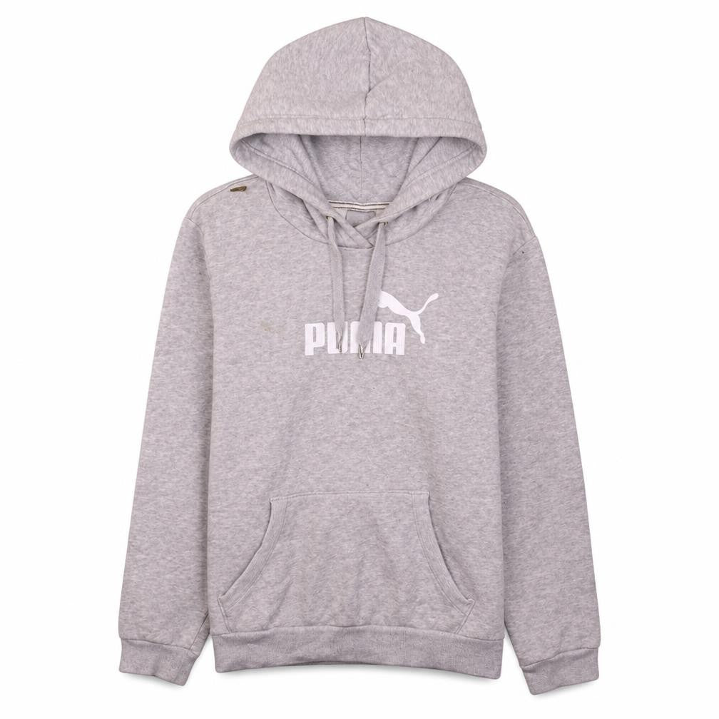 Puma Women's Grey Pullover Hoodie Size 16 with Logo Design