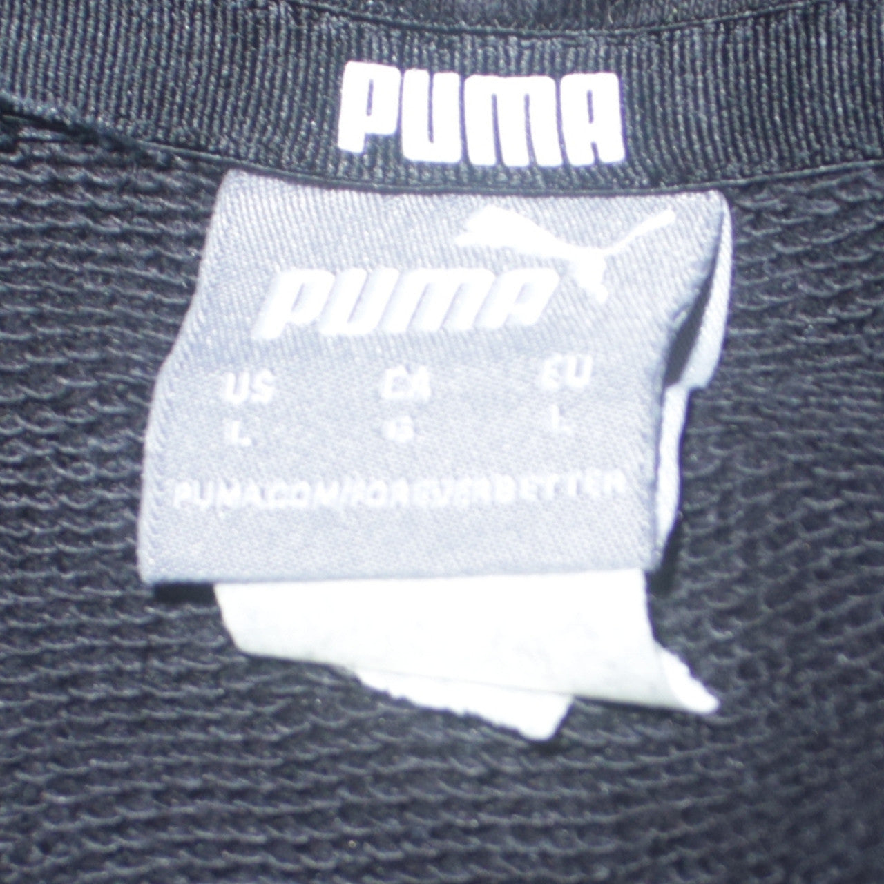 Puma Women's Black Pullover Hoodie Sweatshirt Size L Logo Design