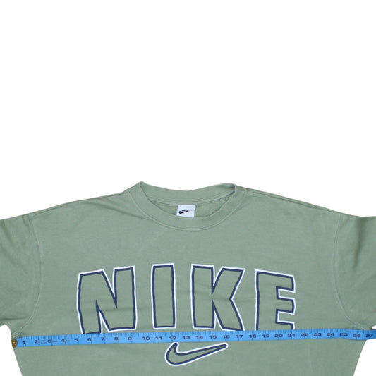 Nike Womens Green Crew Neck Pullover Sweatshirt Size S