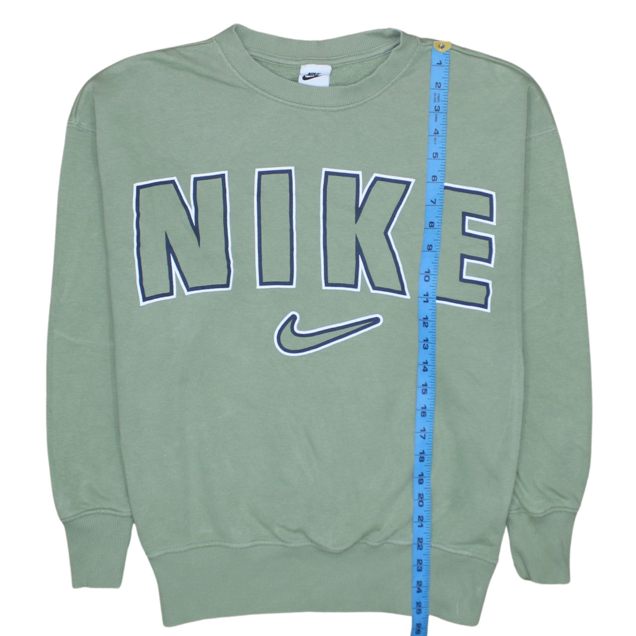 Nike Womens Green Crew Neck Pullover Sweatshirt Size S