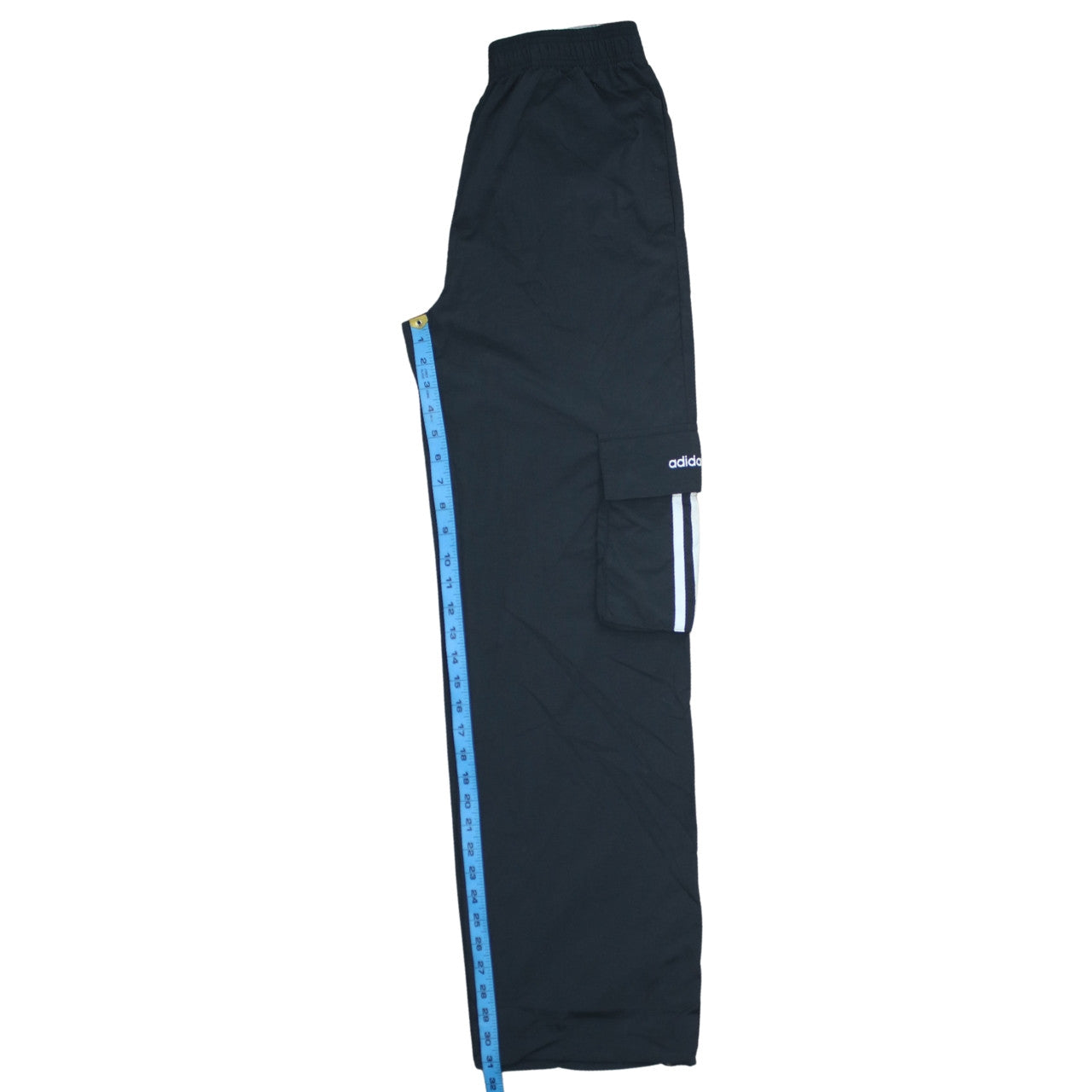 Adidas Womens Black Cargo Trousers Size S Elastic Waist Sports Style