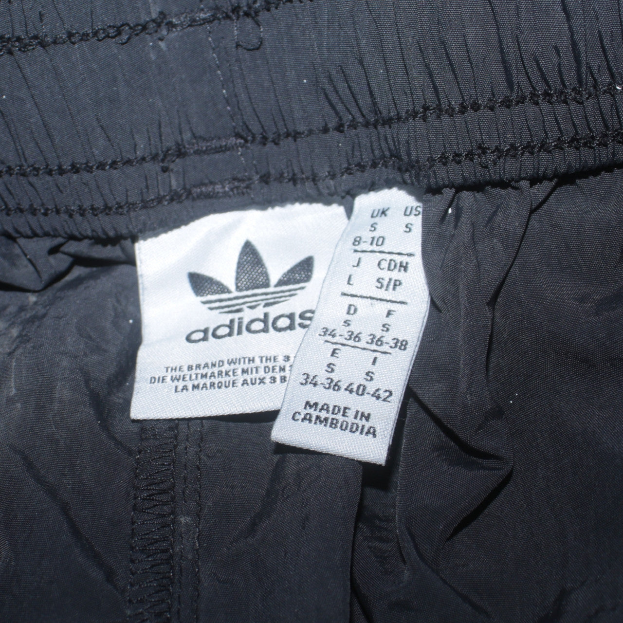 Adidas Womens Black Cargo Trousers Size S Elastic Waist Sports Style