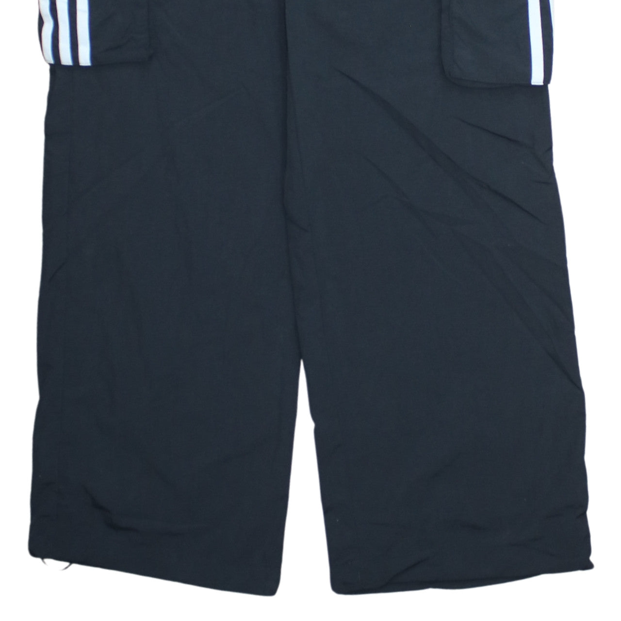Adidas Womens Black Cargo Trousers Size S Elastic Waist Sports Style