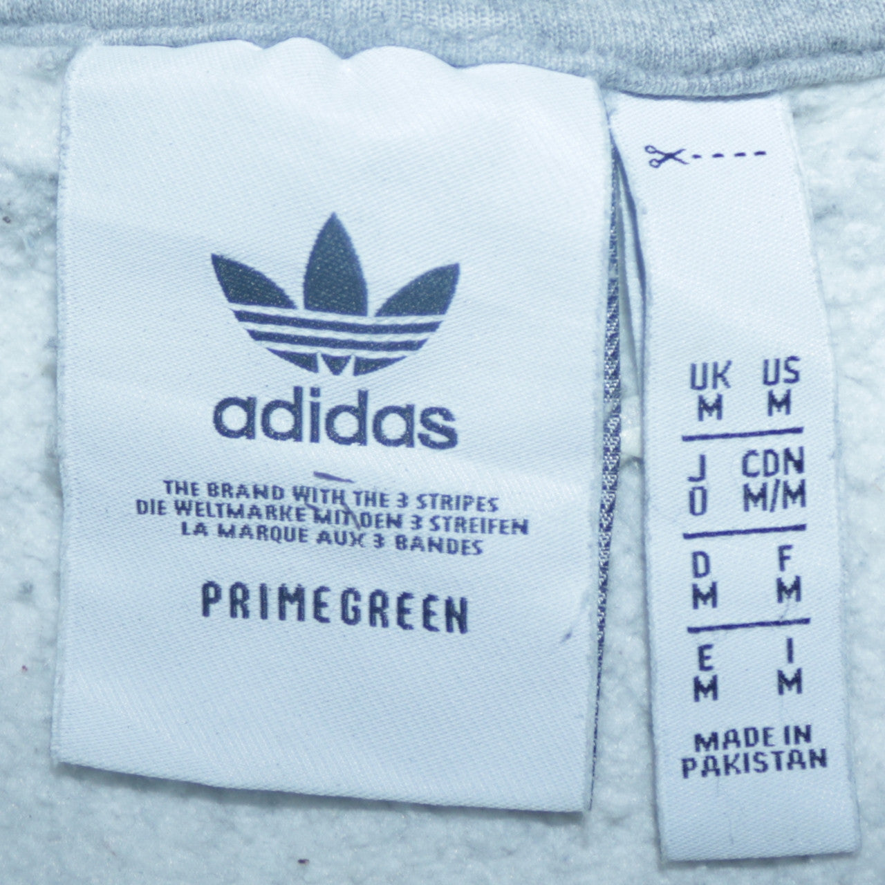 Adidas Men's Grey Logo Crew Neck Pullover Sweatshirt Size M
