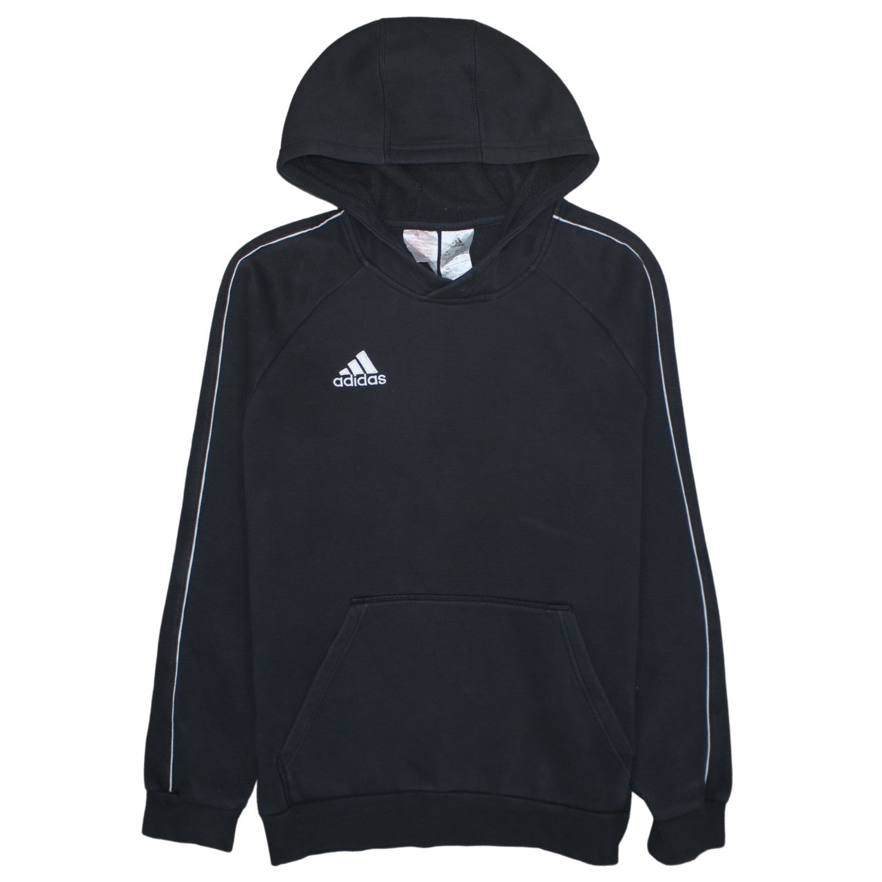 Adidas Boys Black Hooded Pullover Sweatshirt XL 15-16 Years