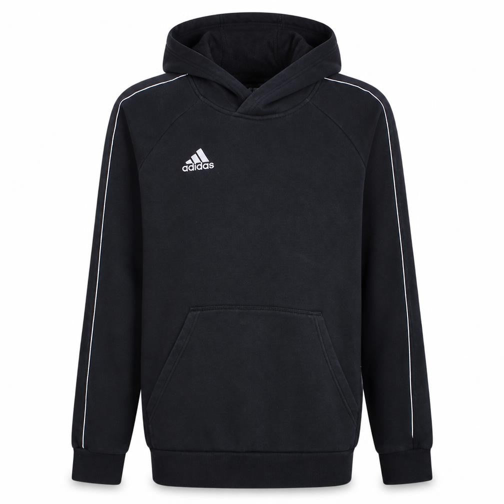 Adidas Boys Black Hooded Pullover Sweatshirt XL 15-16 Years