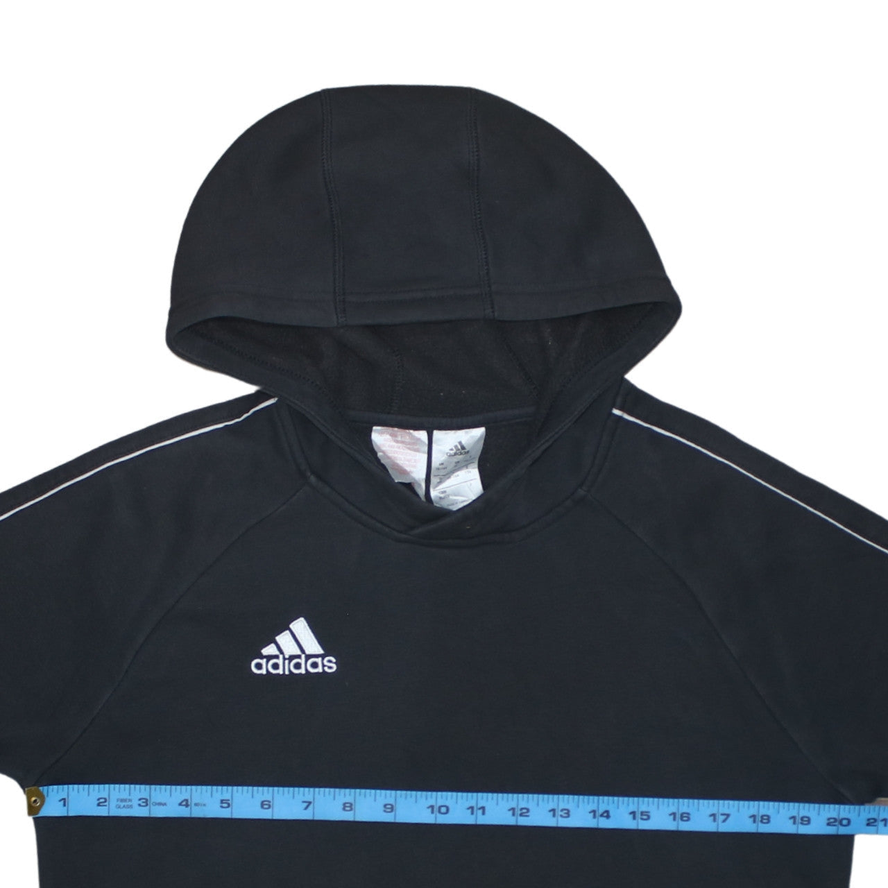 Adidas Boys Black Hooded Pullover Sweatshirt XL 15-16 Years