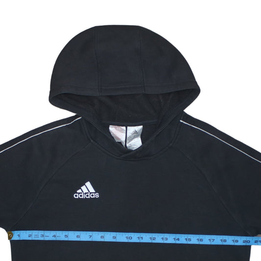 Adidas Boys Black Hooded Pullover Sweatshirt XL 15-16 Years