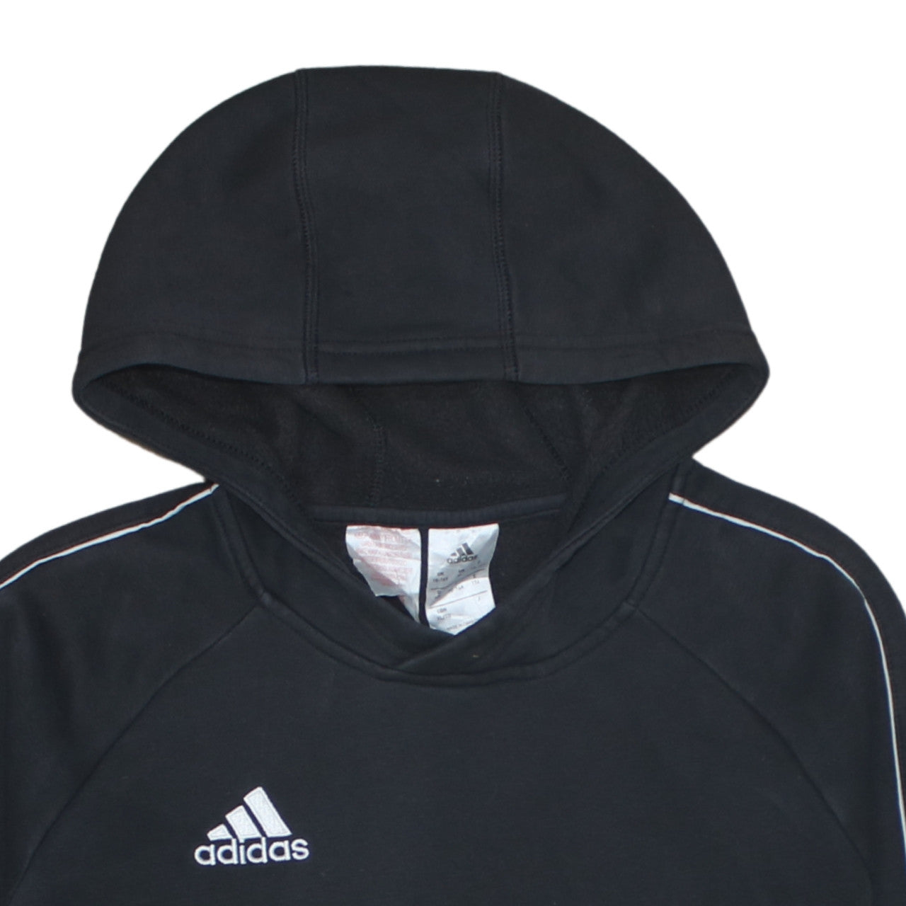 Adidas Boys Black Hooded Pullover Sweatshirt XL 15-16 Years