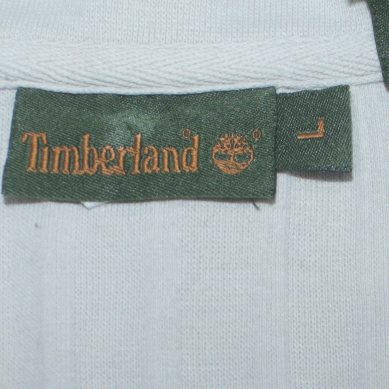 Timberland Men's White V-Neck Long Sleeve Pullover Sweatshirt L