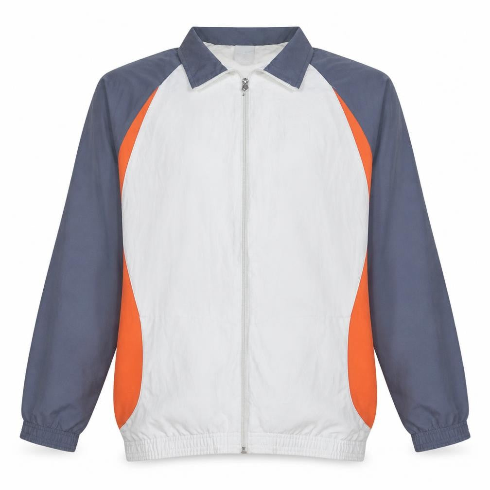 Nike Men’s White Orange Grey Windbreaker Jacket XL Retro Sportswear