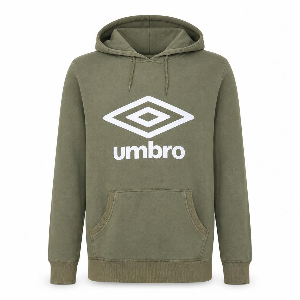 Umbro Men's Green Logo Pullover Hoodie Size M