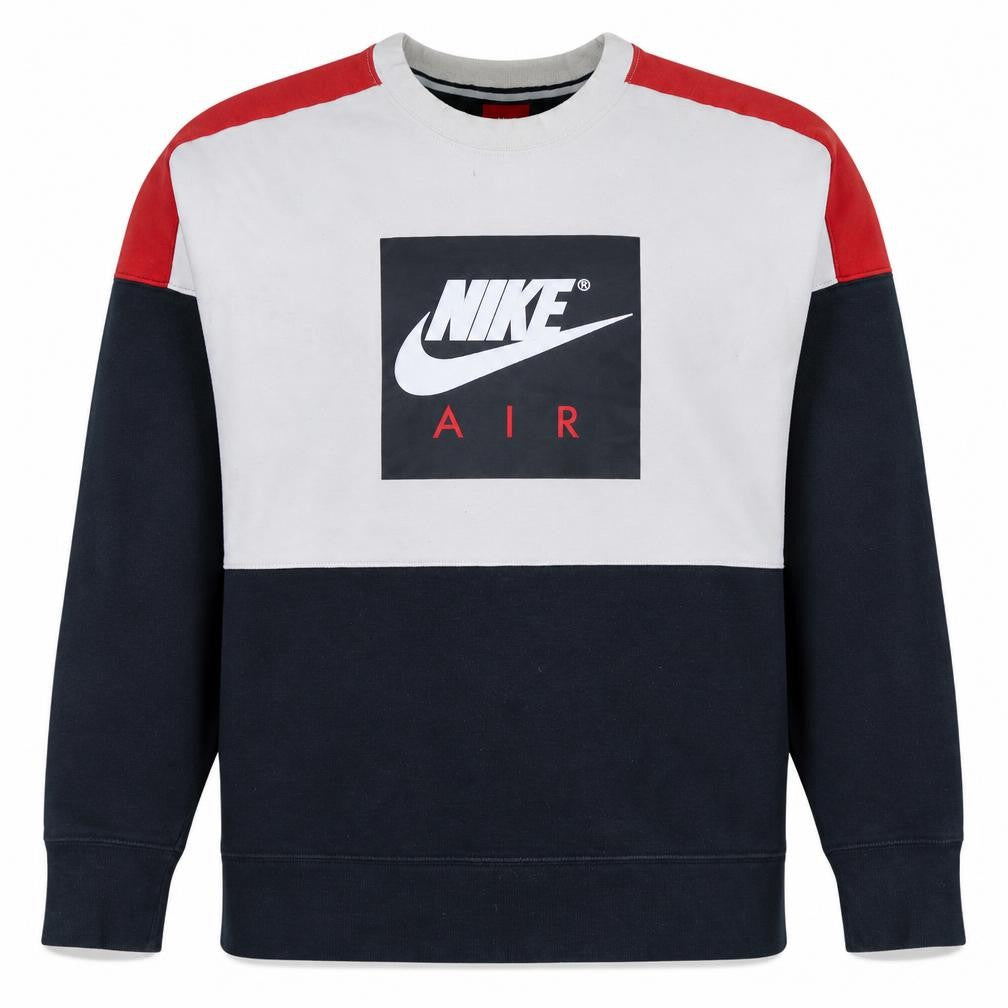 Nike Men's Multicoloured Air Logo Pullover Sweatshirt M