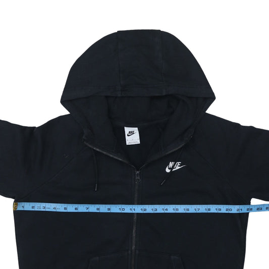 Nike Men's Black Full Zip Hoodie M Regular Fit Fleece