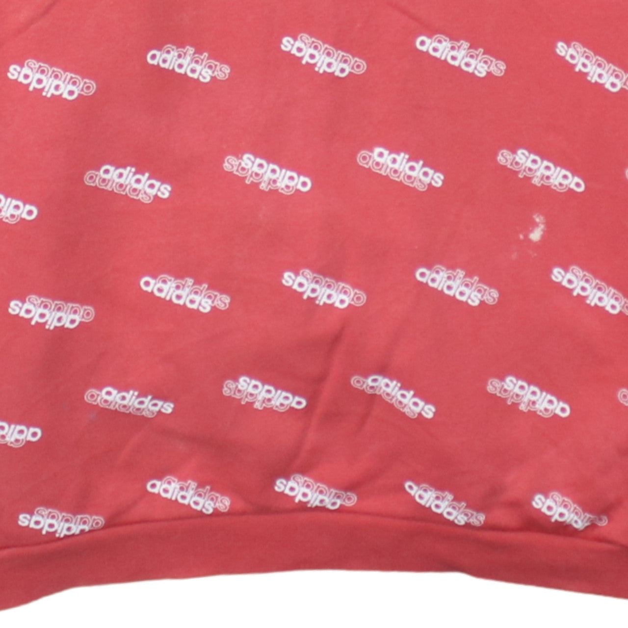 Adidas Womens Red Hooded Pullover Sweatshirt L 16-18 Logo Print