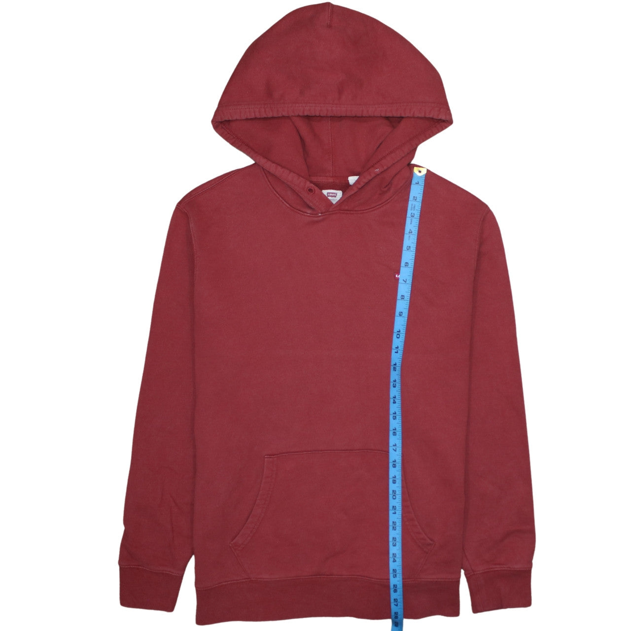 Levi's Men's Red Pullover Hoodie Size L Regular Fit Sweatshirt