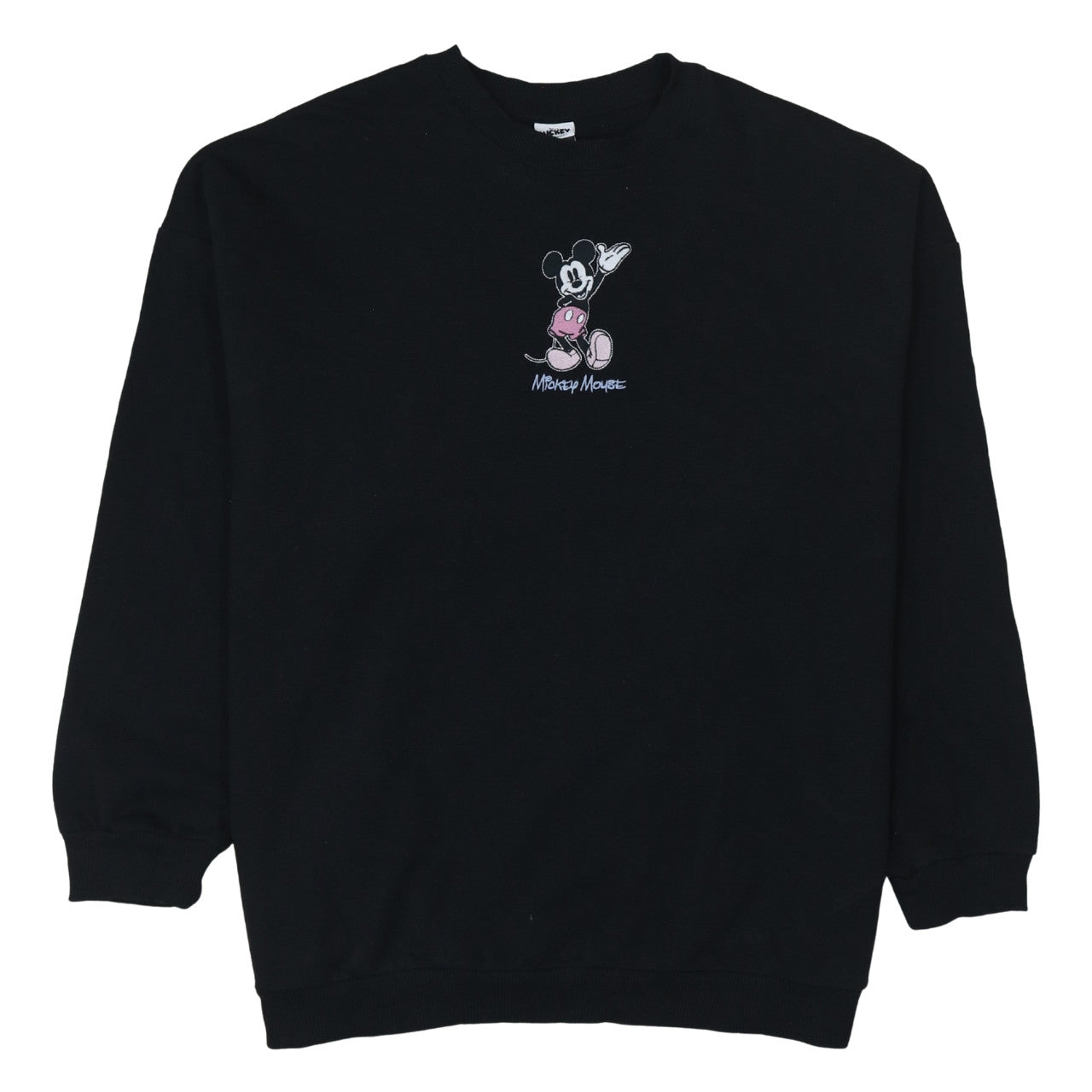 Disney Mickey Mouse Black Sweatshirt Women 16-18 George Relaxed Fit
