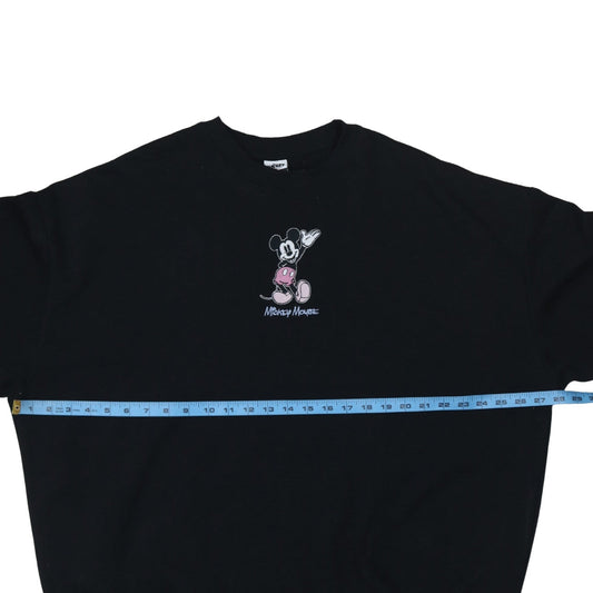 Disney Mickey Mouse Black Sweatshirt Women 16-18 George Relaxed Fit