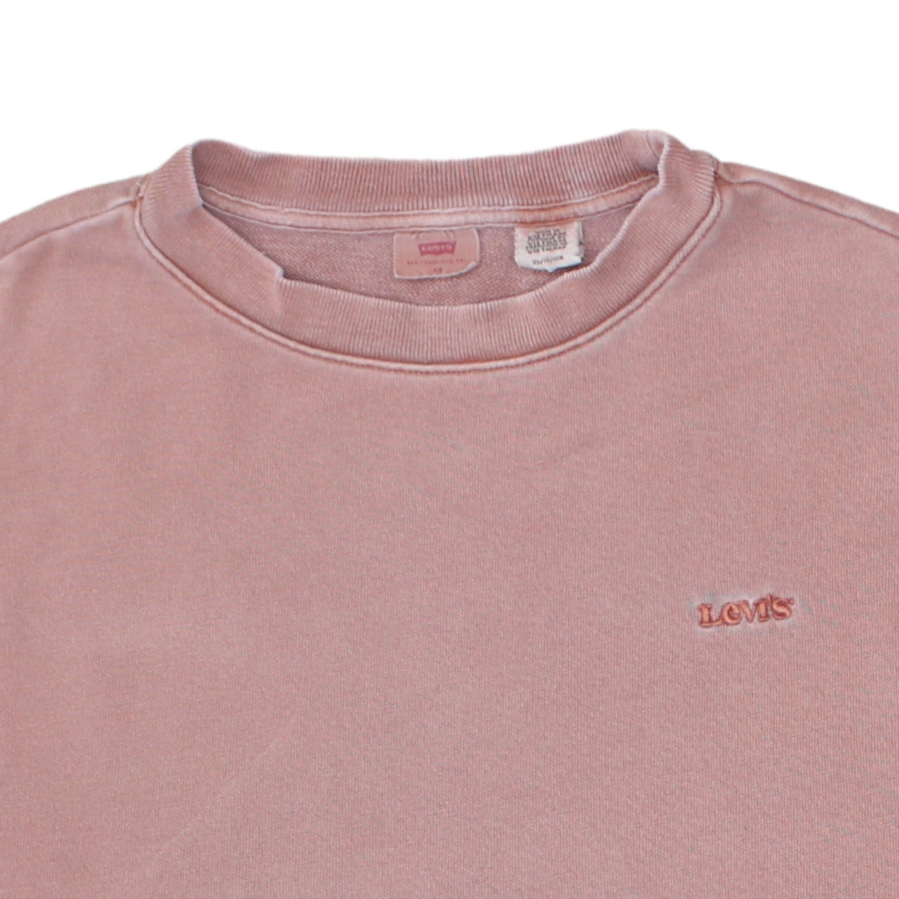Levi's Women Pink Crew Neck Pullover Sweatshirt XS Cotton Blend