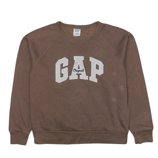 GAP Women's Brown Original Logo Pullover Sweatshirt Size S