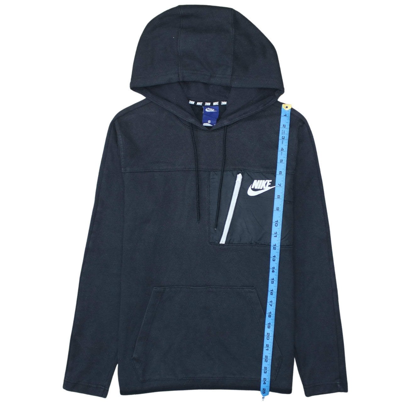Nike Men's Black Pullover Hoodie Medium Logo Pocket Sportswear