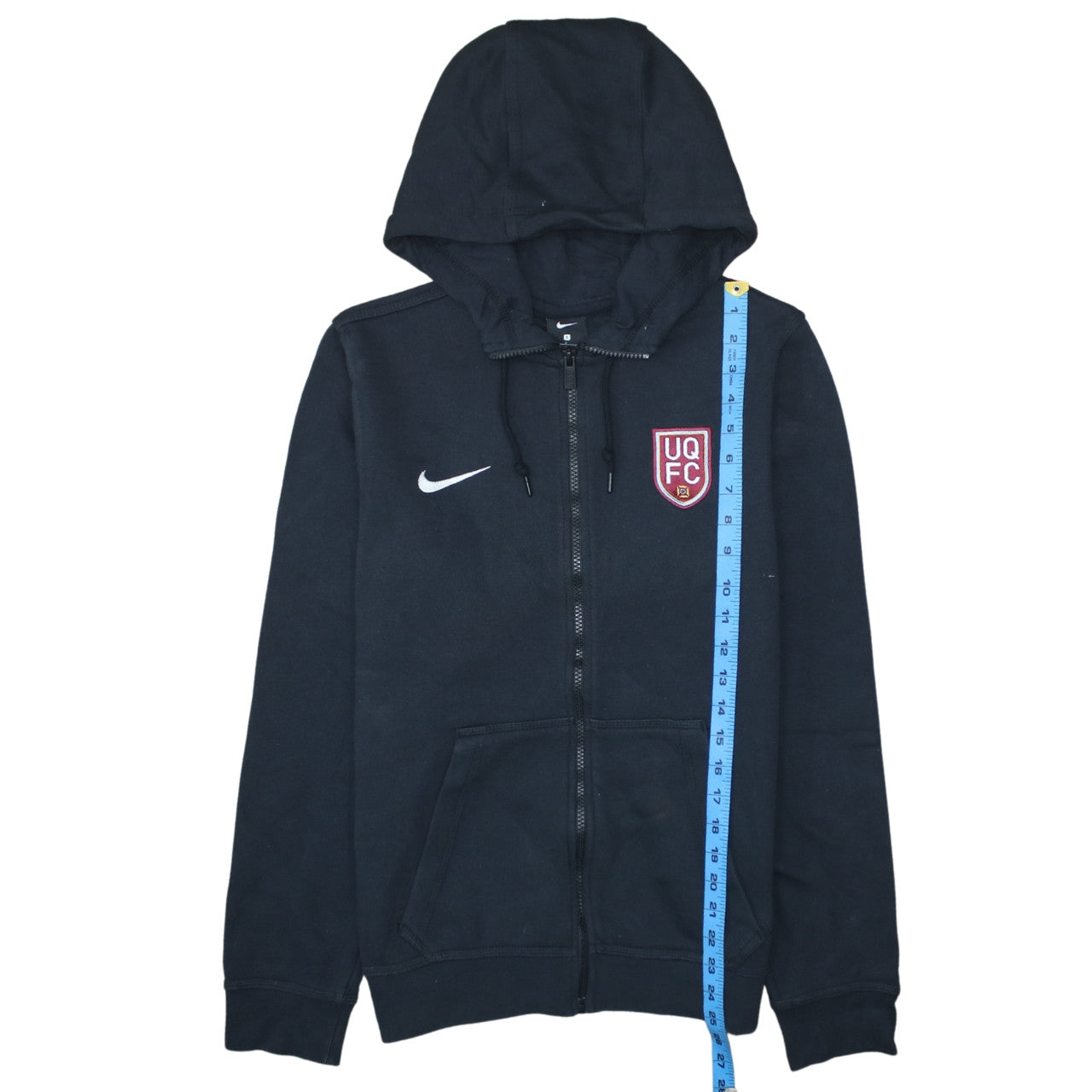 Nike Men's Black Full Zip Hoodie Small Embroidered UQFC Sportswear