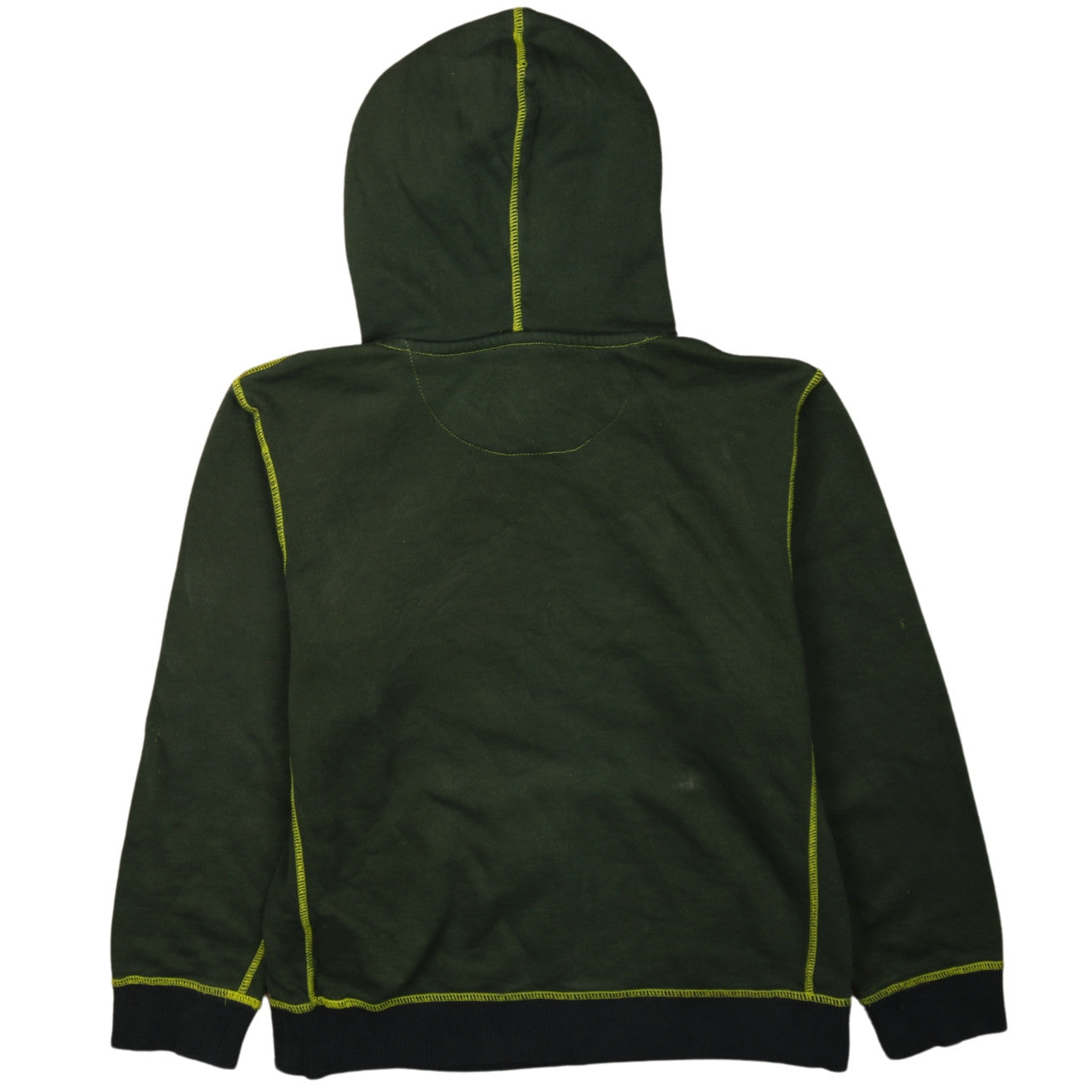 Nike Boys Green Pullover Hoodie L 12-13 Years Contrast Stitch Sweatshirt