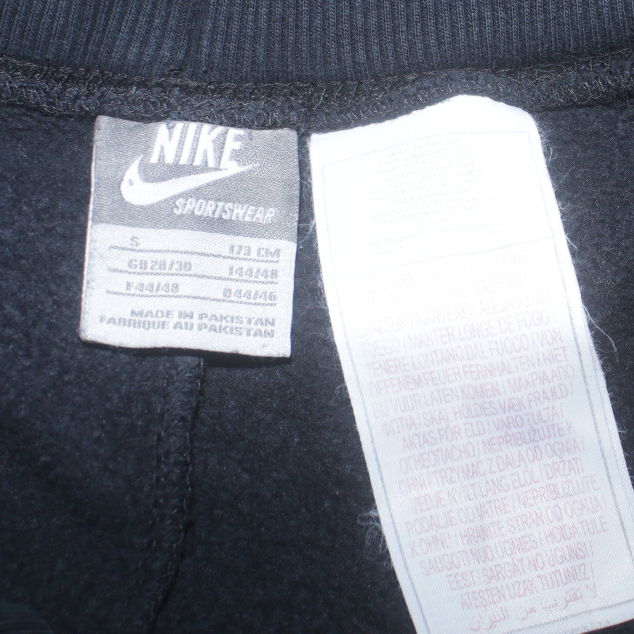 Nike Men's Black Sweatpants Size S Fleece Regular Fit