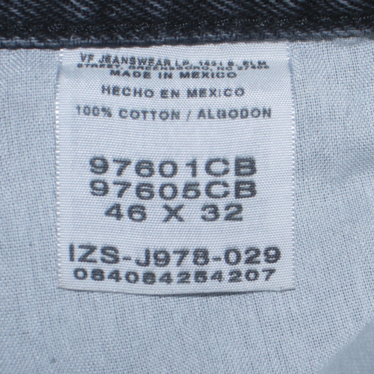 Wrangler Men's Black 46x32 Straight Fit Cotton Jeans