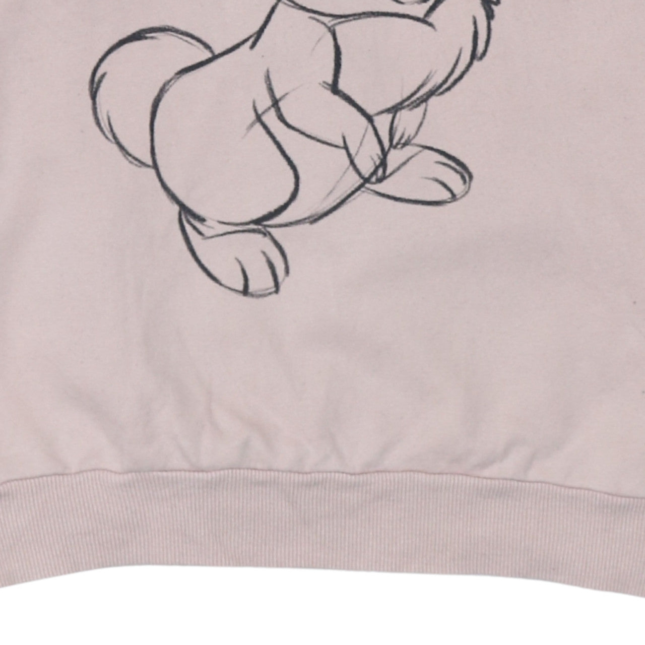 Disney Women Pink Thumper Sweatshirt Medium Bambi Graphic Pullover