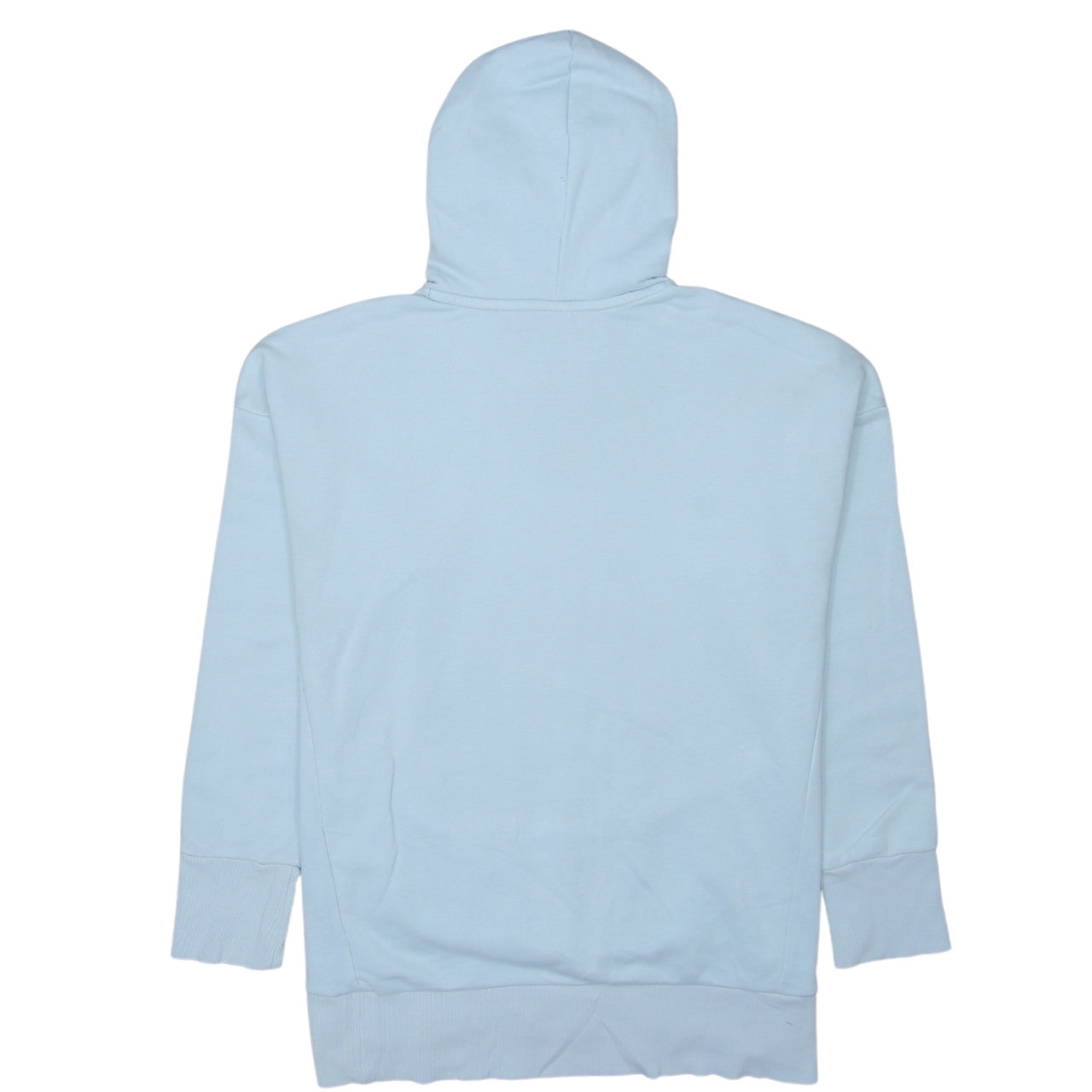 Adidas Womens Light Blue Hoodie Medium Pullover Cotton Blend Logo Sweatshirt